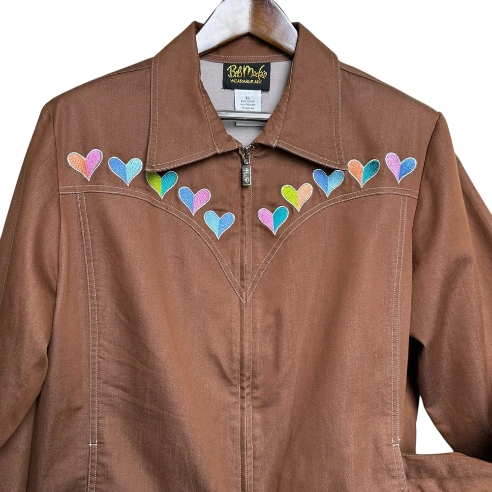 Bob Mackie Wearable Art Women's XL Matching Set Embroidered Jacket Pants Wetern - Picture 4 of 15